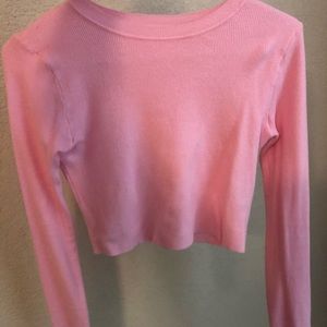 Women’s Pink Crop Long Sleeve - Size M